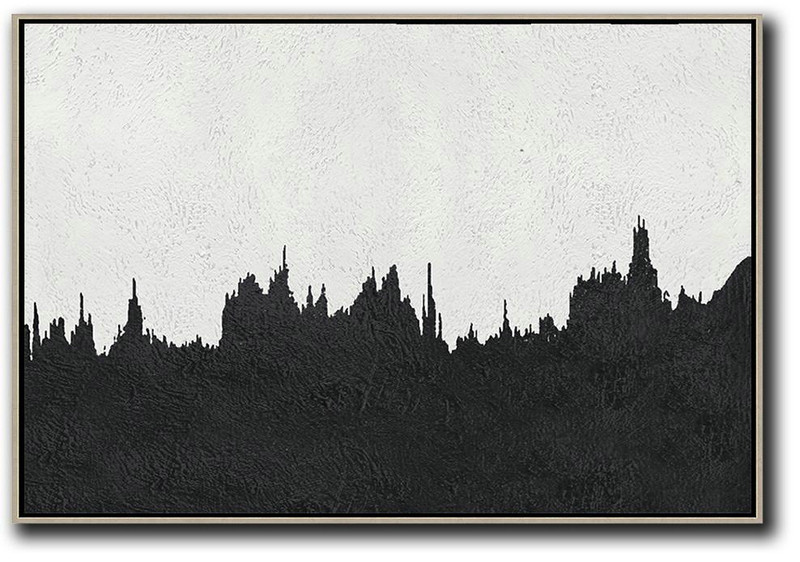 Extra Large Wall Art,Oversized Horizontal Minimal Art On Canvas - Extra Large Paintings